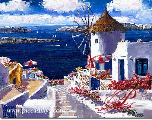 Windmill of Santorini By Sam Park 