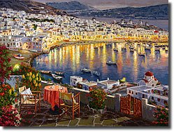 Mykonos Sunset by Sam Park