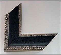 BLACK CRACKLE SILVER FRAME